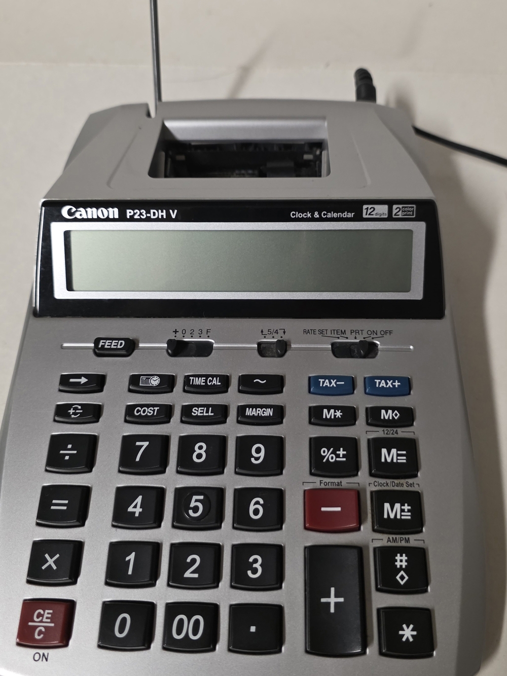 Canon P23-DH V Printing Calculator in Silver and Black